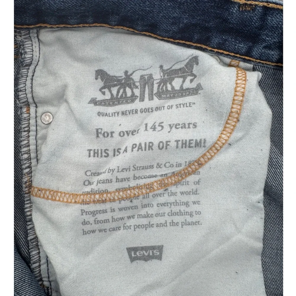 Levi's 505 Regular Fit Jeans 36x30 Straight Leg Denim Denim Classic Workwear